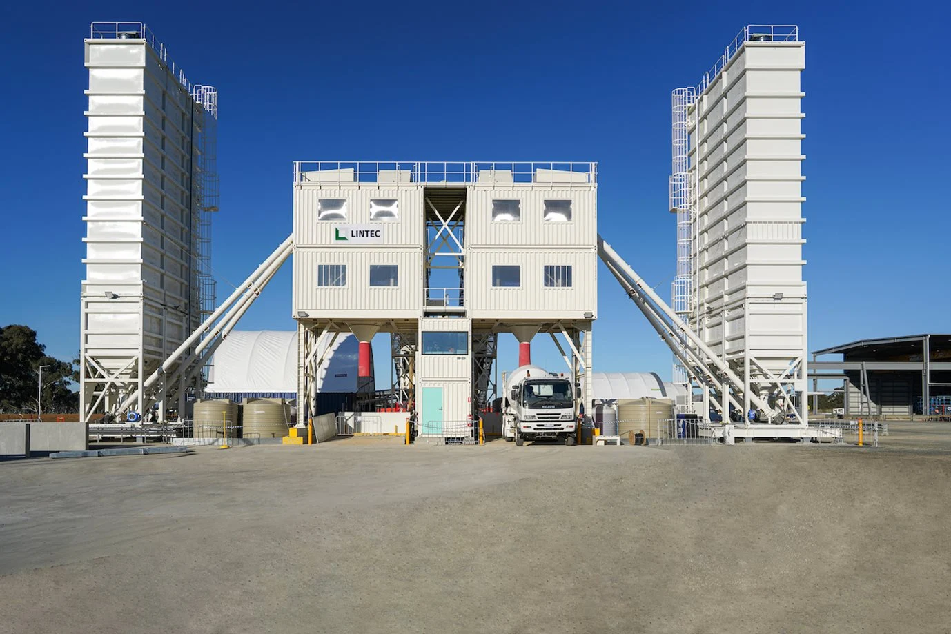 Centrais misturadoras de concreto em container