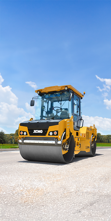 Equipamento XCMG em aplicação de compactação